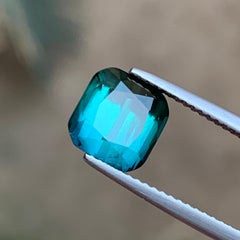 Tormalina naturale verde-blu da 3,69 carati, gemma sfusa con taglio a cuscino per anello