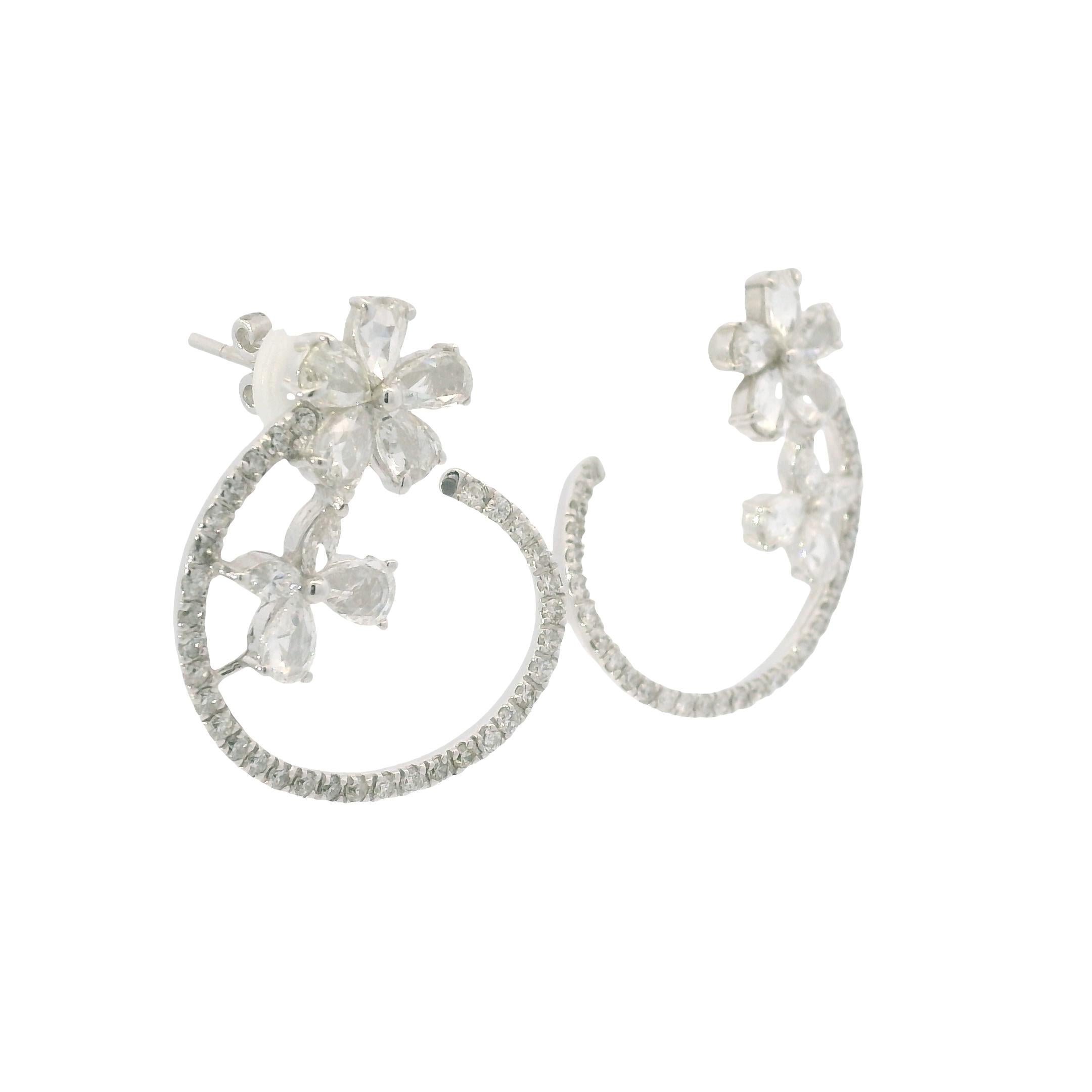 Orecchini con diamanti da 3,69 carati in vendita 1