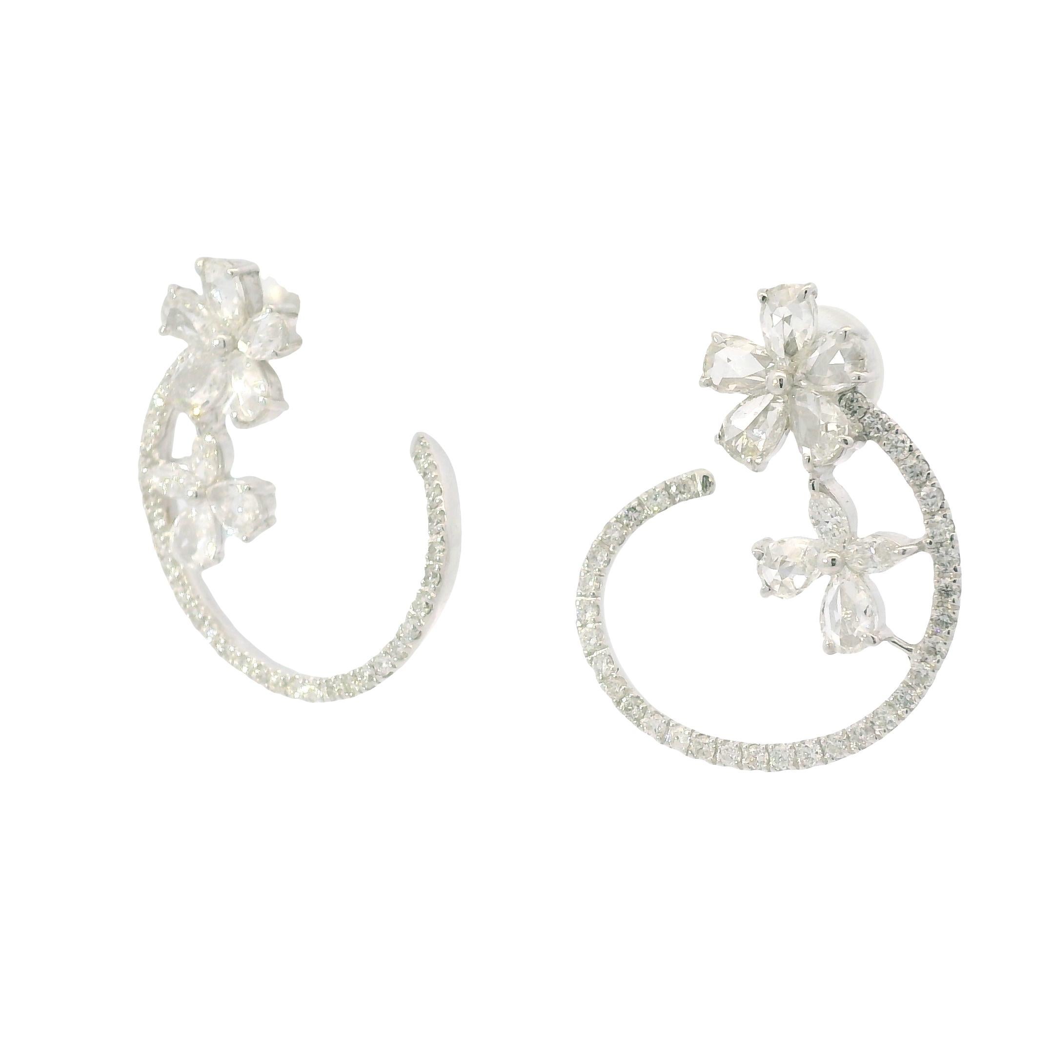 Orecchini con diamanti da 3,69 carati in vendita 2