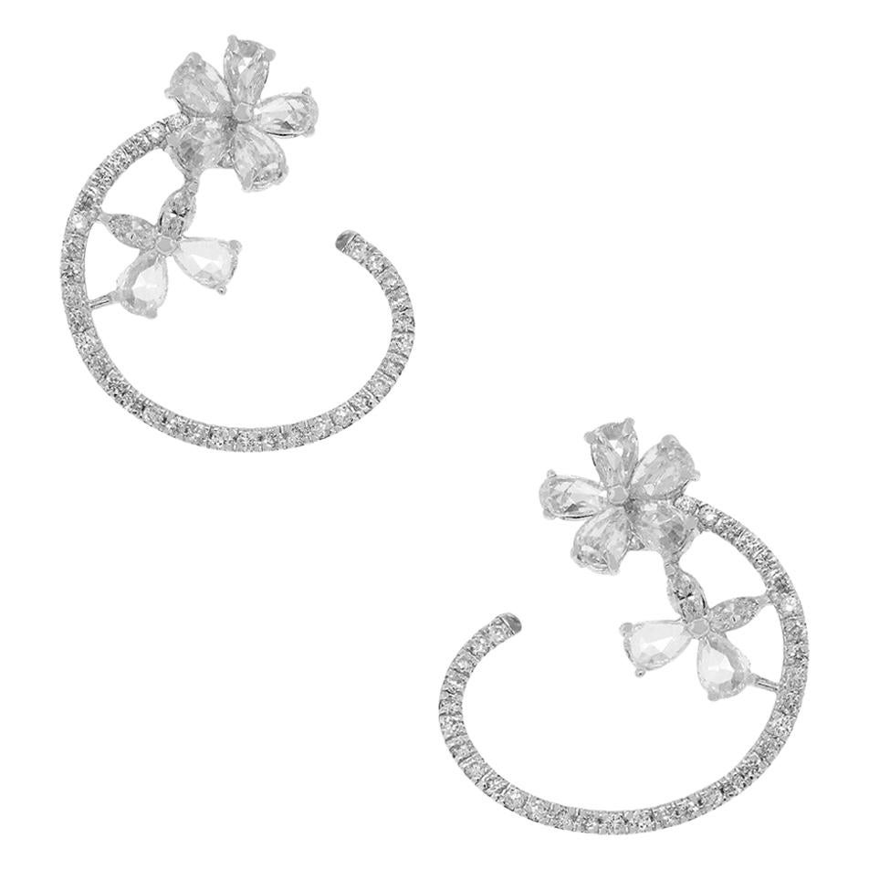 3.69 Carat Diamond Earrings