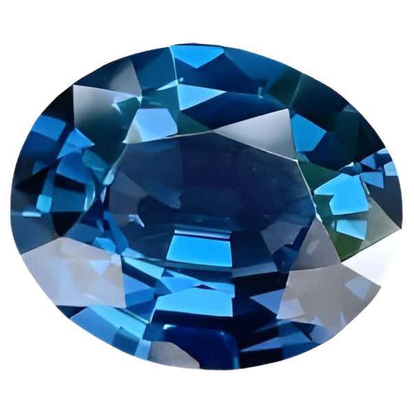 3.69 carats Cobalt Blue Spinel Stone Oval Mixed Cut Natural Tanzanian Gemstone For Sale