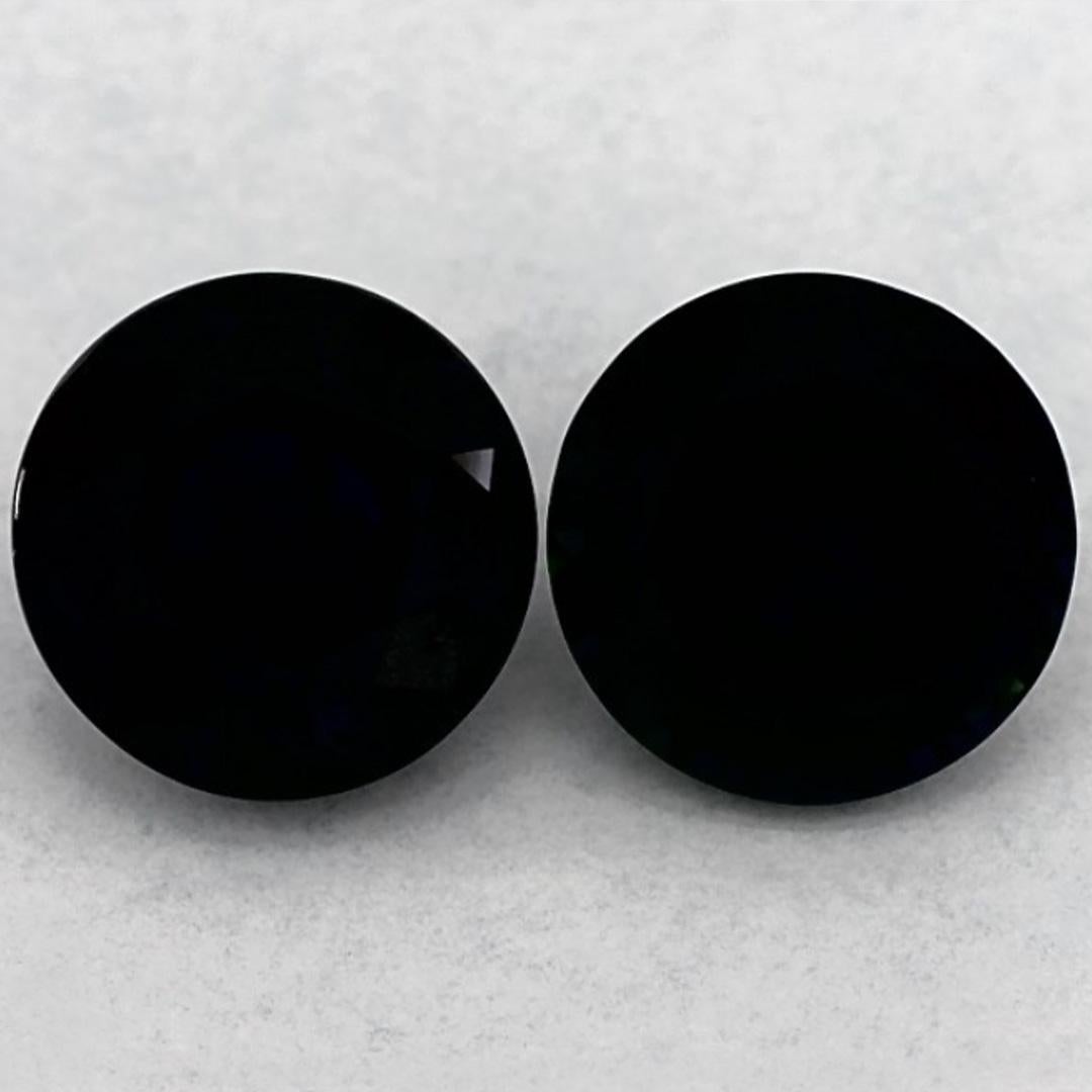 3.69 Ct Blue Sapphire Round Loose Gemstone For Sale