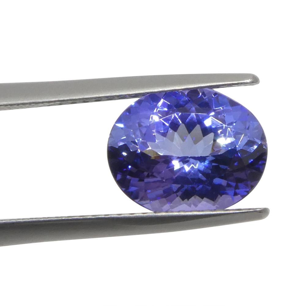 3.69ct Oval Violet Blue Tanzanite from Tanzania For Sale 7