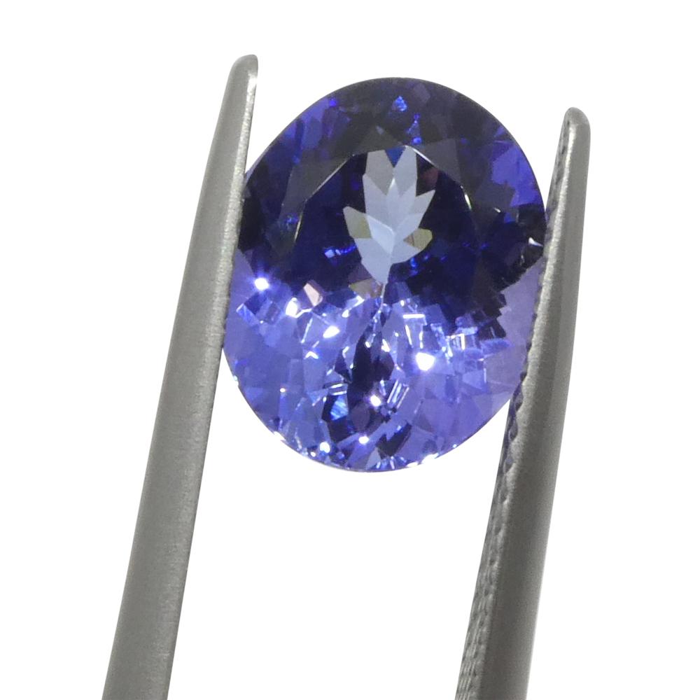 3.69ct Oval Violet Blue Tanzanite from Tanzania For Sale 8