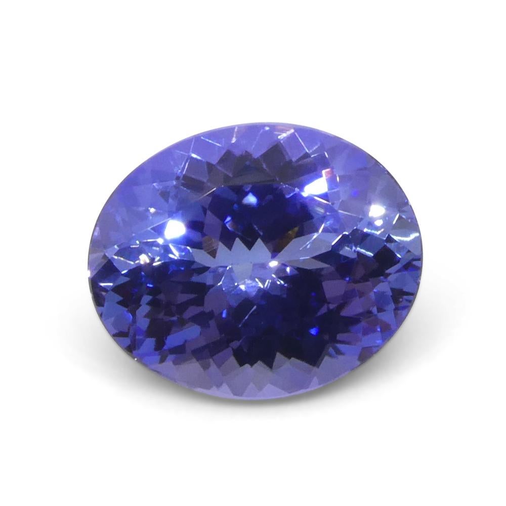 3.69ct Oval Violet Blue Tanzanite from Tanzania In New Condition For Sale In Toronto, Ontario