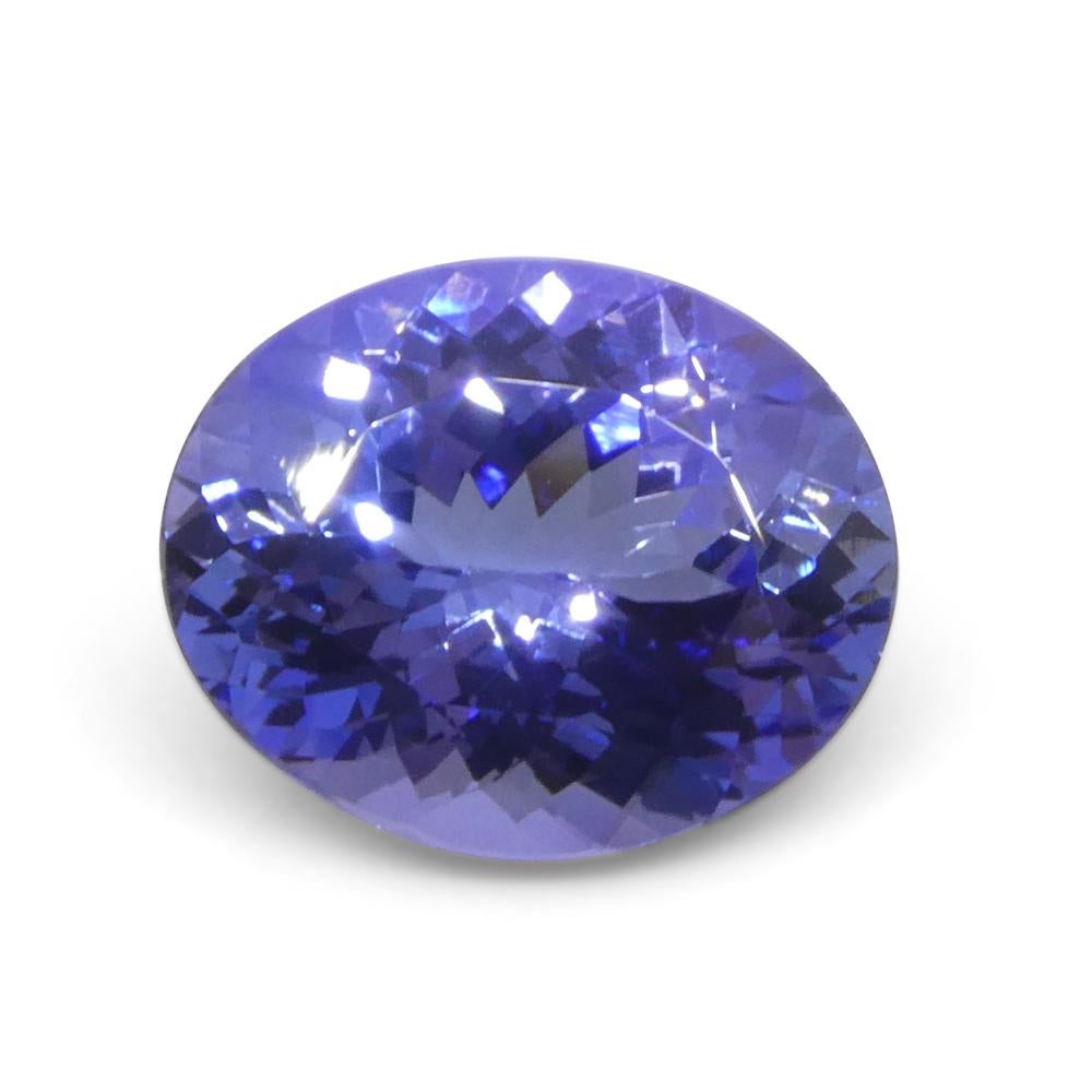 3.69ct Oval Violet Blue Tanzanite from Tanzania For Sale 1