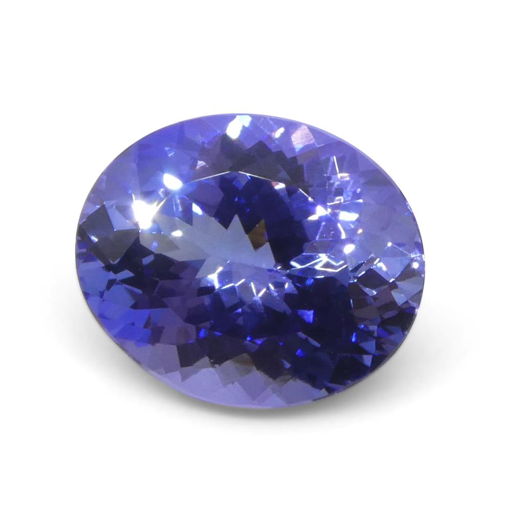 3.69ct Oval Violet Blue Tanzanite from Tanzania For Sale 2
