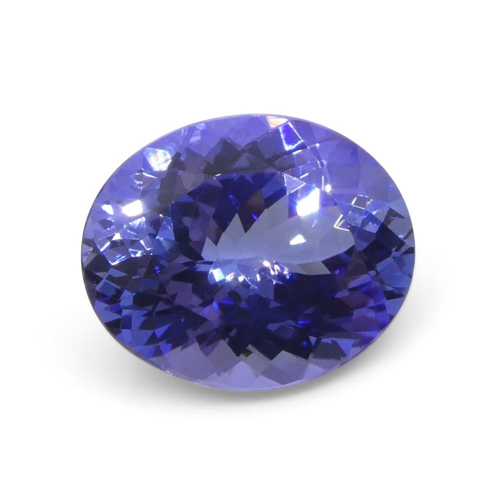 3.69ct Oval Violet Blue Tanzanite from Tanzania For Sale 3