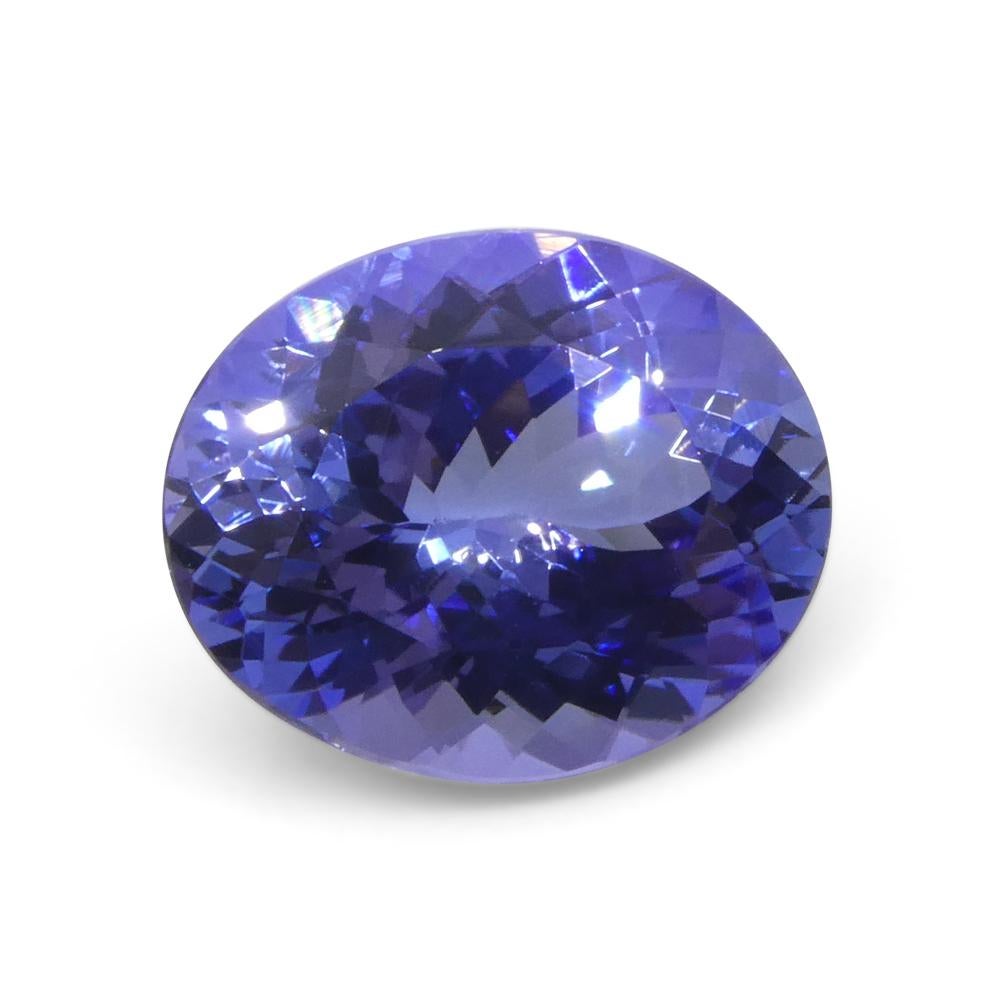 3.69ct Oval Violet Blue Tanzanite from Tanzania For Sale 1