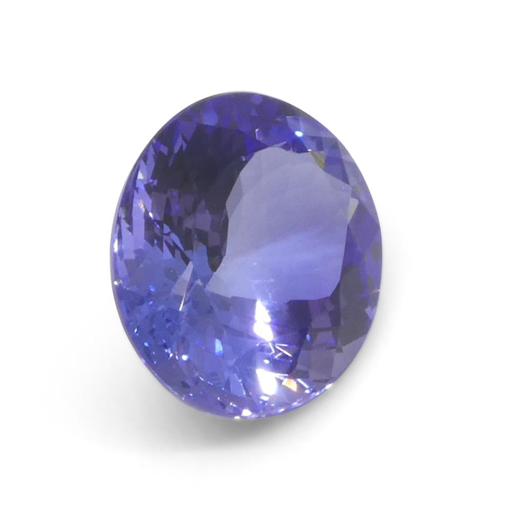 3.69ct Oval Violet Blue Tanzanite from Tanzania For Sale 2