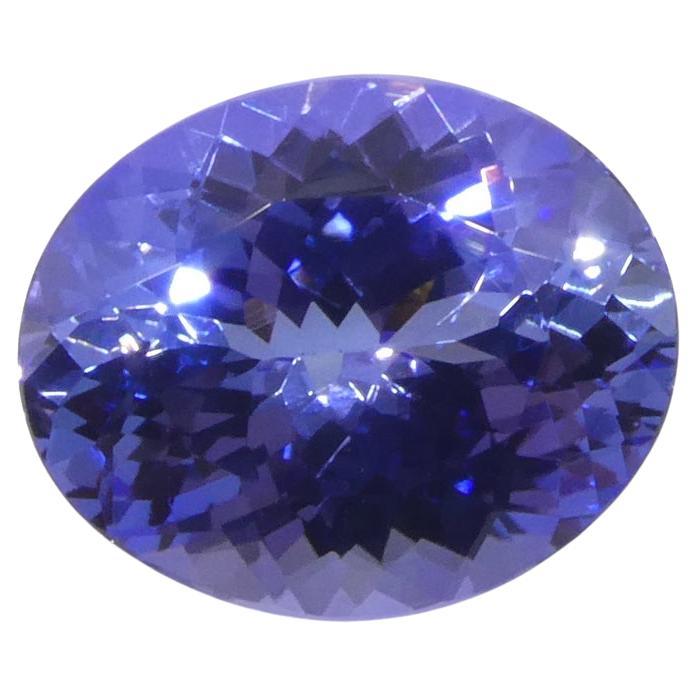 3.69ct Oval Violet Blue Tanzanite from Tanzania For Sale