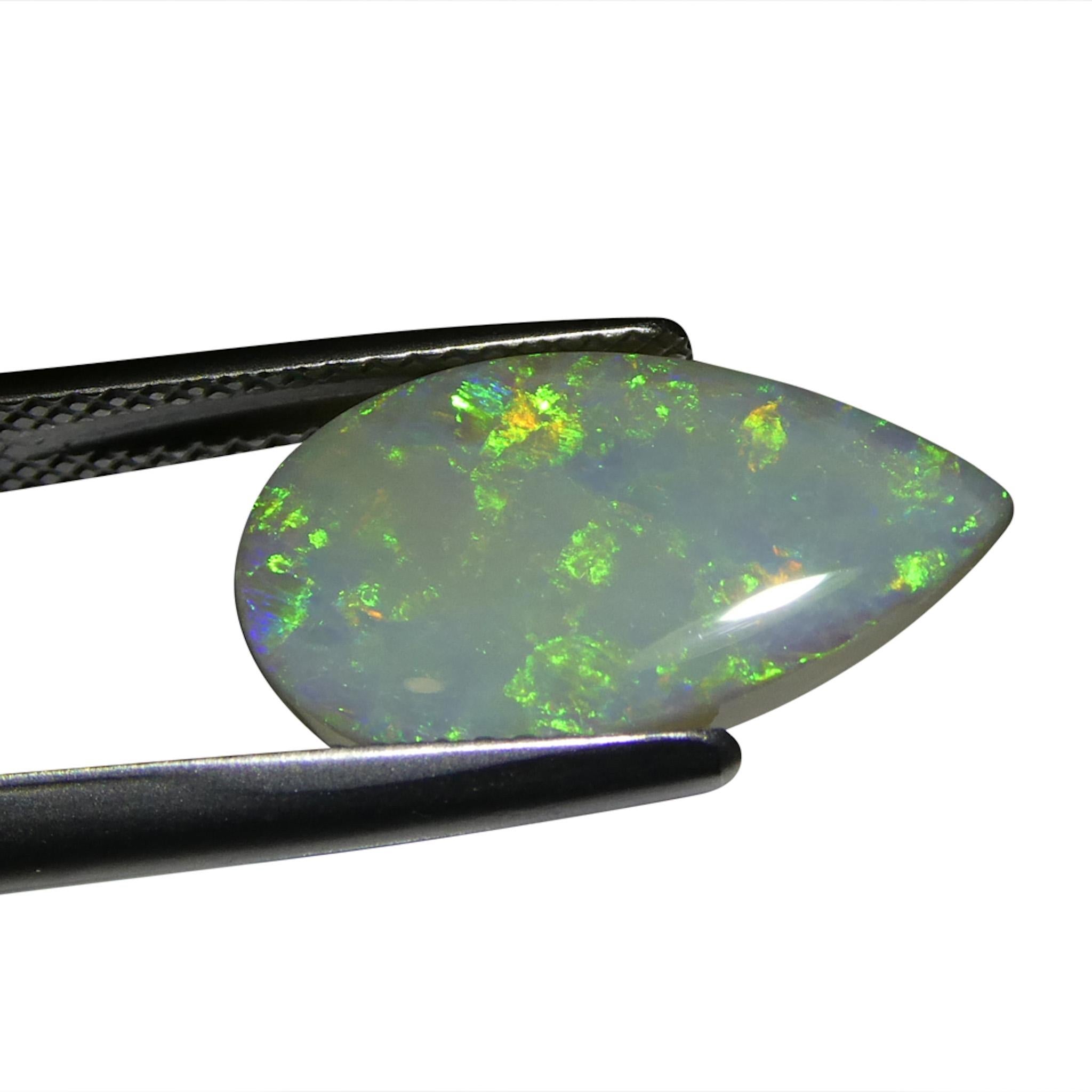 Opale grigio cabochon a pera 3,69ct dall'Australia in vendita 7