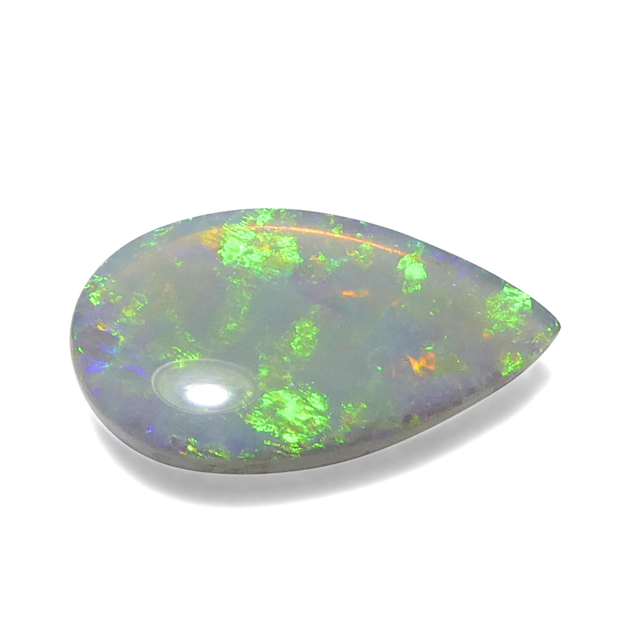 da uomo o donna Opale grigio cabochon a pera 3,69ct dall'Australia in vendita