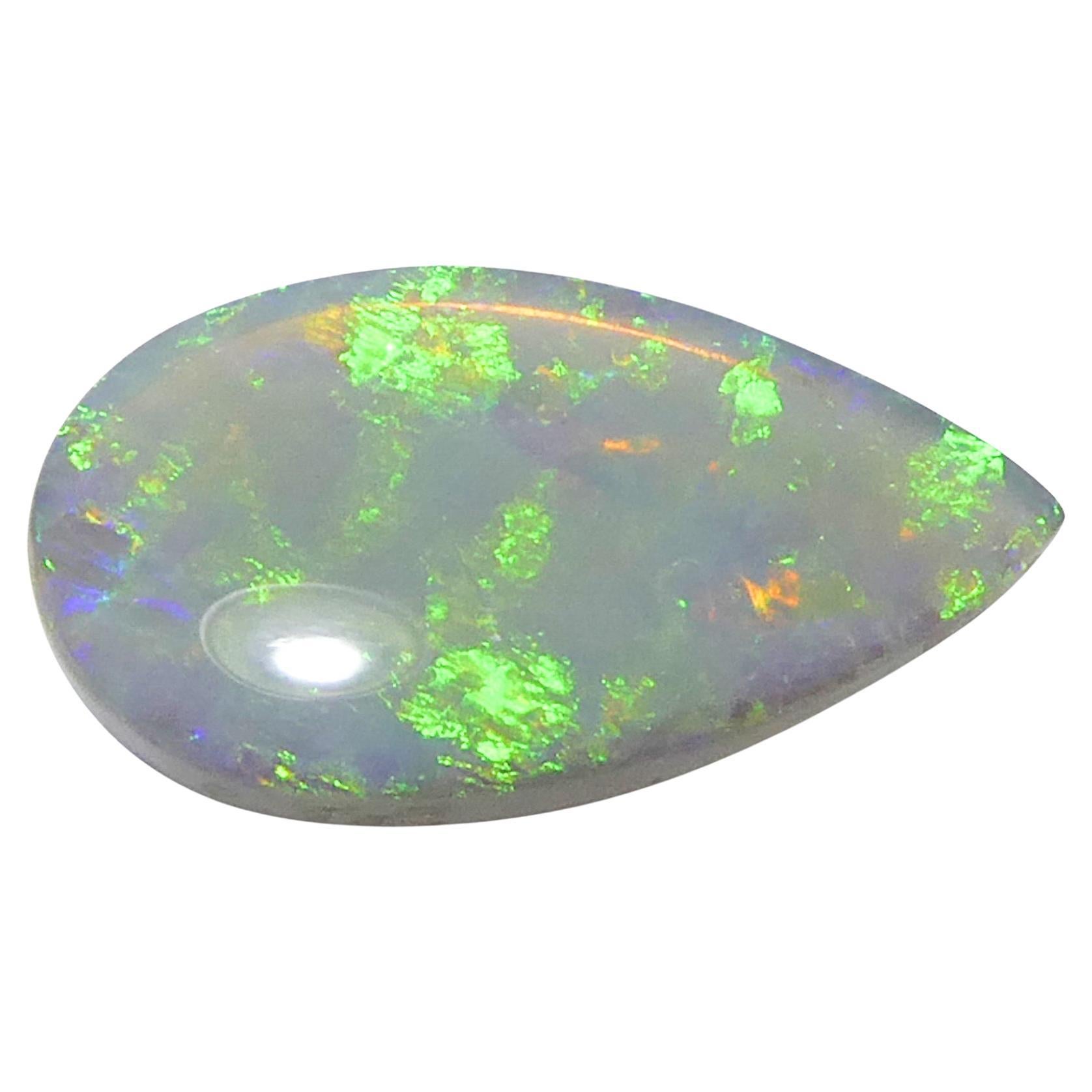 Opale grigio cabochon a pera 3,69ct dall'Australia
