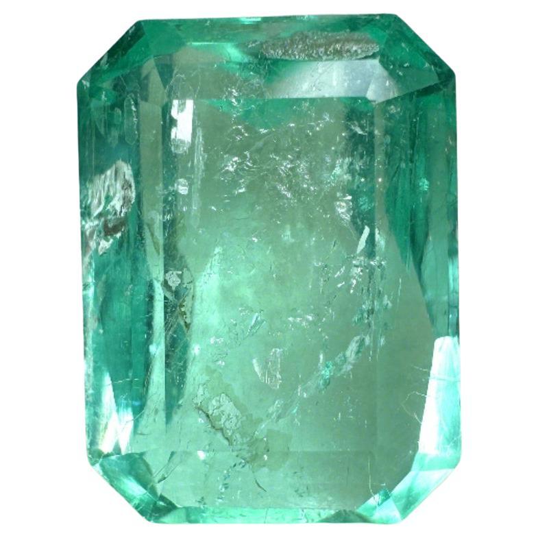Muzo colombienne véritable pierre de naissance de mai de 3,69 carats de couleur vert émeraude taille émeraude