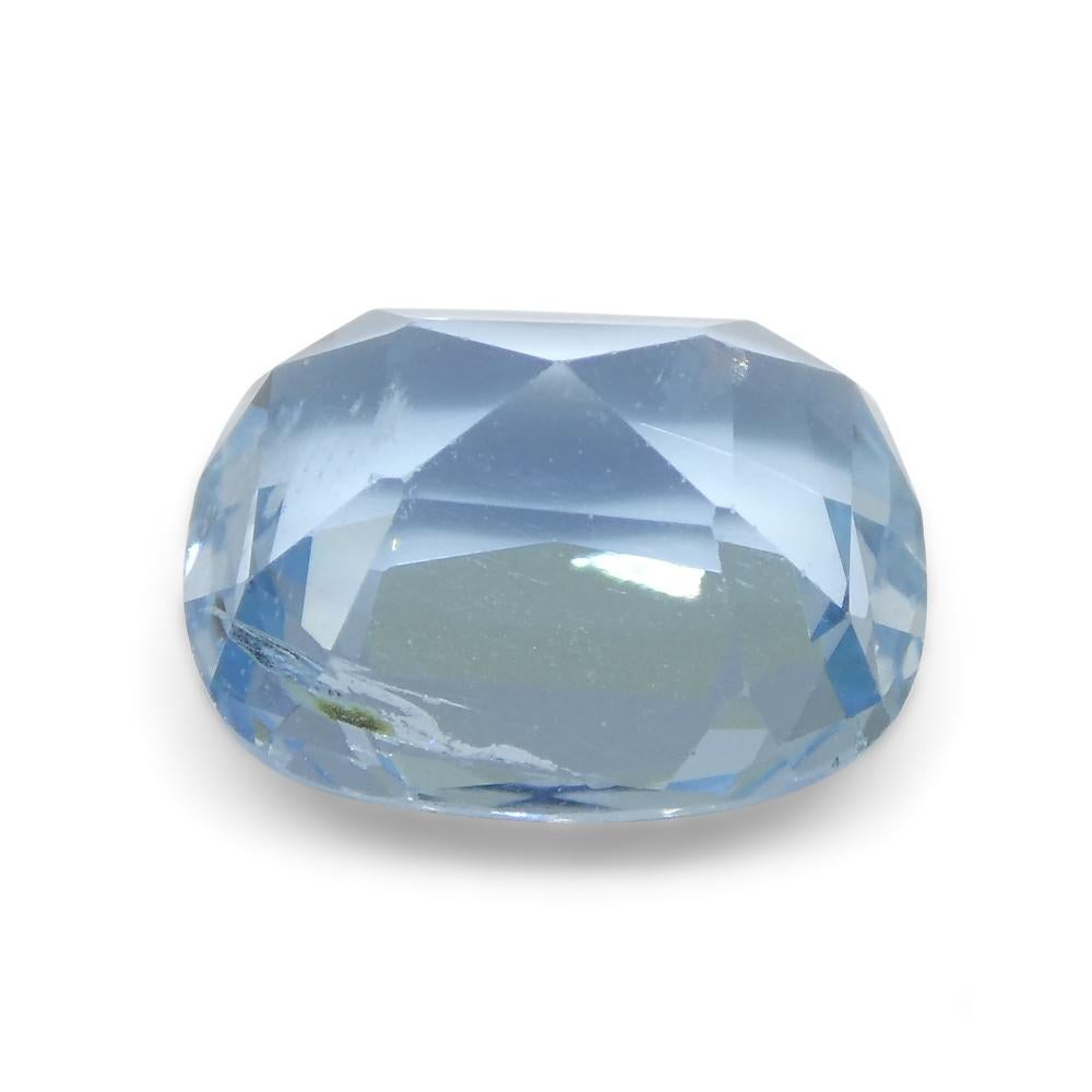 3.6ct Cushion Blue Aquamarine from Brazil For Sale 5