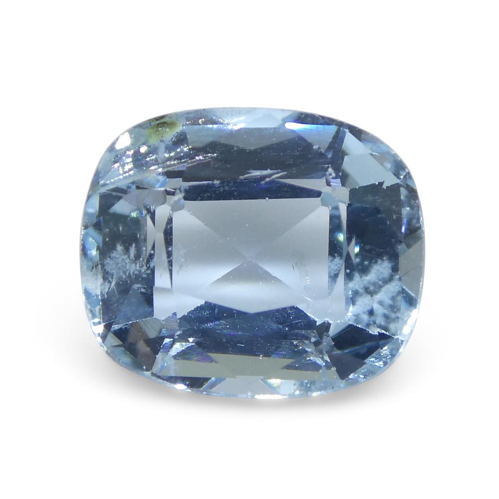 3.6ct Cushion Blue Aquamarine from Brazil For Sale 8