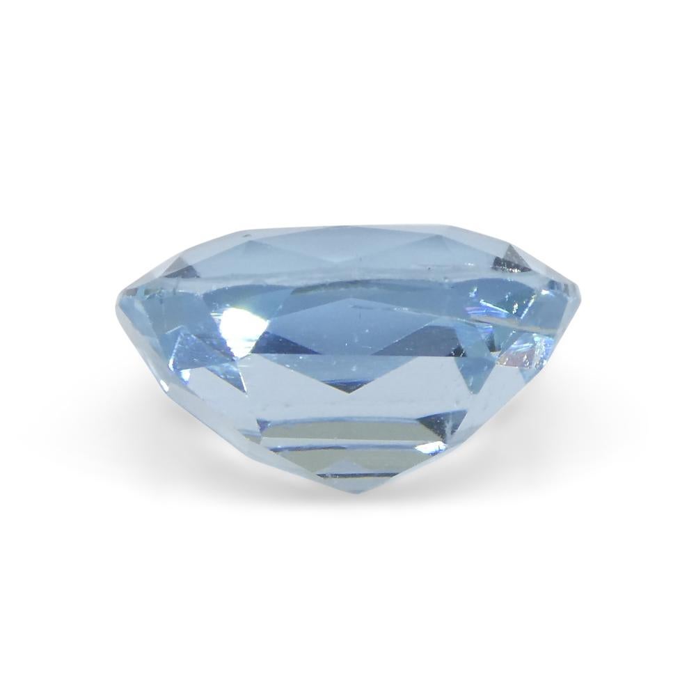 3.6ct Cushion Blue Aquamarine from Brazil For Sale 1