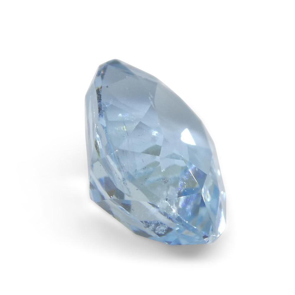 3.6ct Cushion Blue Aquamarine from Brazil For Sale 2