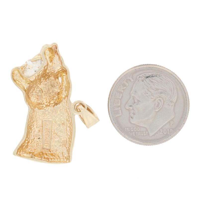 Women's .36ct Marquise Cut Diamond Pendant, 14k Yellow Gold Fierce Panther