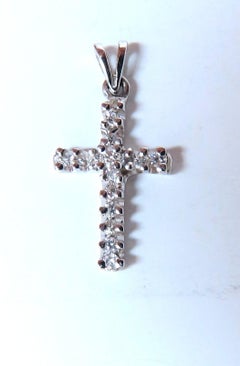 .36ct Natural Diamonds Petite Cross Pendant 14kt*