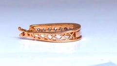 Pendientes de aro con diamantes naturales de 0,36 ct 12490*