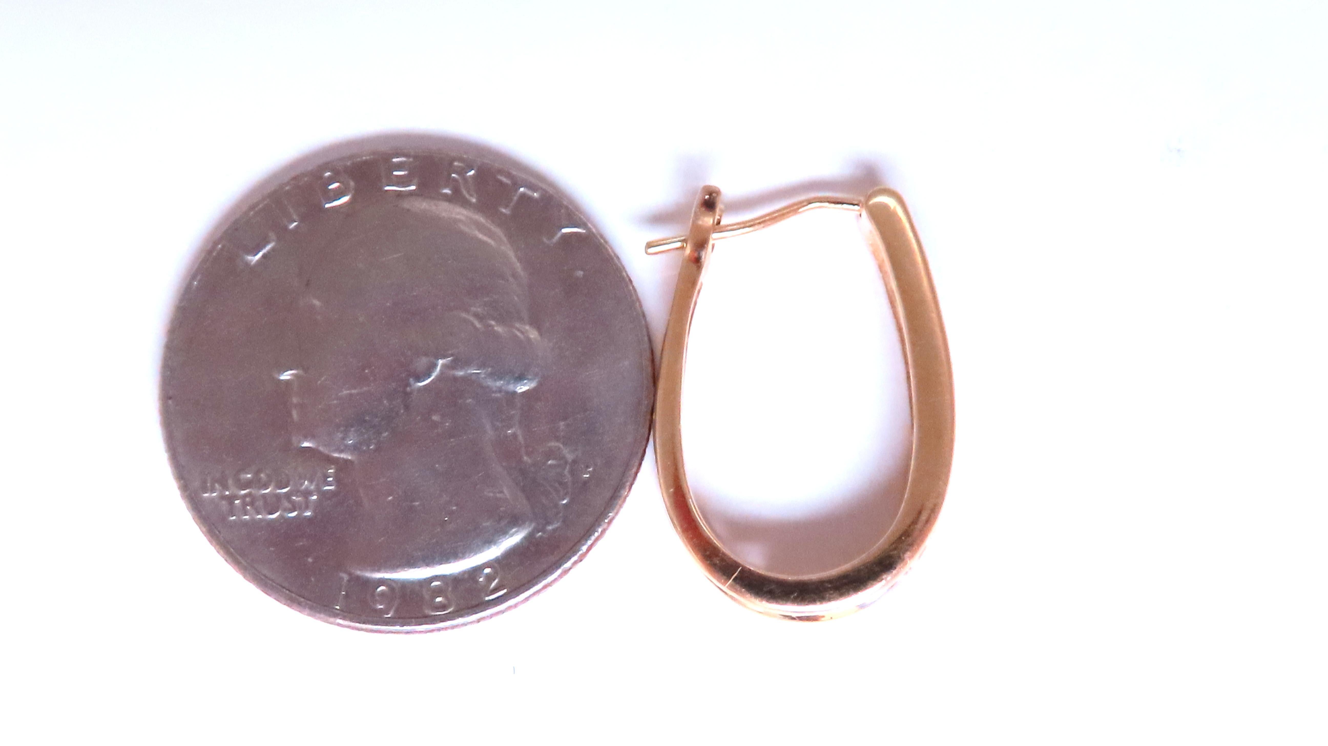 Pendientes Semi Aros .36ct Diamantes Naturales 12490 Contemporáneo en venta