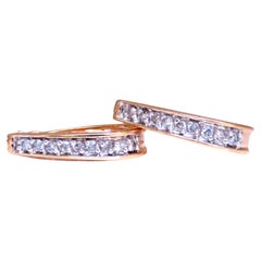 Pendientes de aro con diamantes naturales de 0,36 ct 12490*