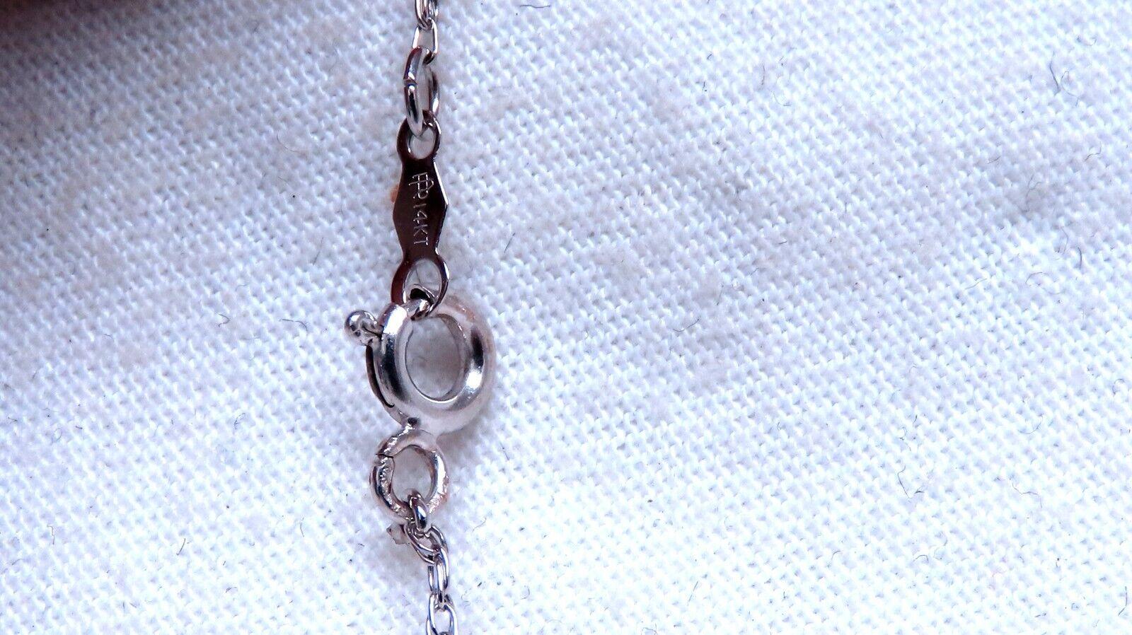 Round Cut .36ct Open Heart Natural diamonds necklace 14 karat Gold For Sale