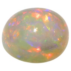 3.6ct Oval Cabochon White Welo Opal from Ethiopia