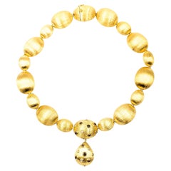 Collier en or jaune orné de diamants blancs de 0,36ctw et de diamants bruns de 1,ctw