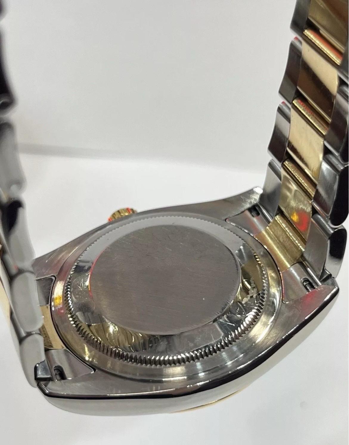 Rolex Montre Datejust 116233 champagne à cadran chiffres romains bicolore 36 mm en vente 12