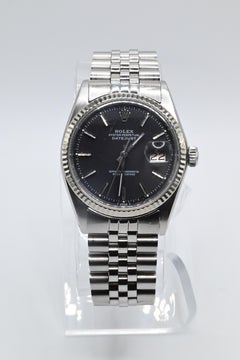 Rolex Perpetual Oyster Stainless Steel Datejust Black Dial