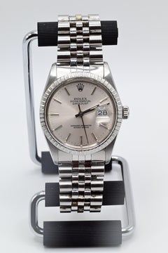 Rolex Perpetual Oyster Stainless Steel Datejust Silver Dial