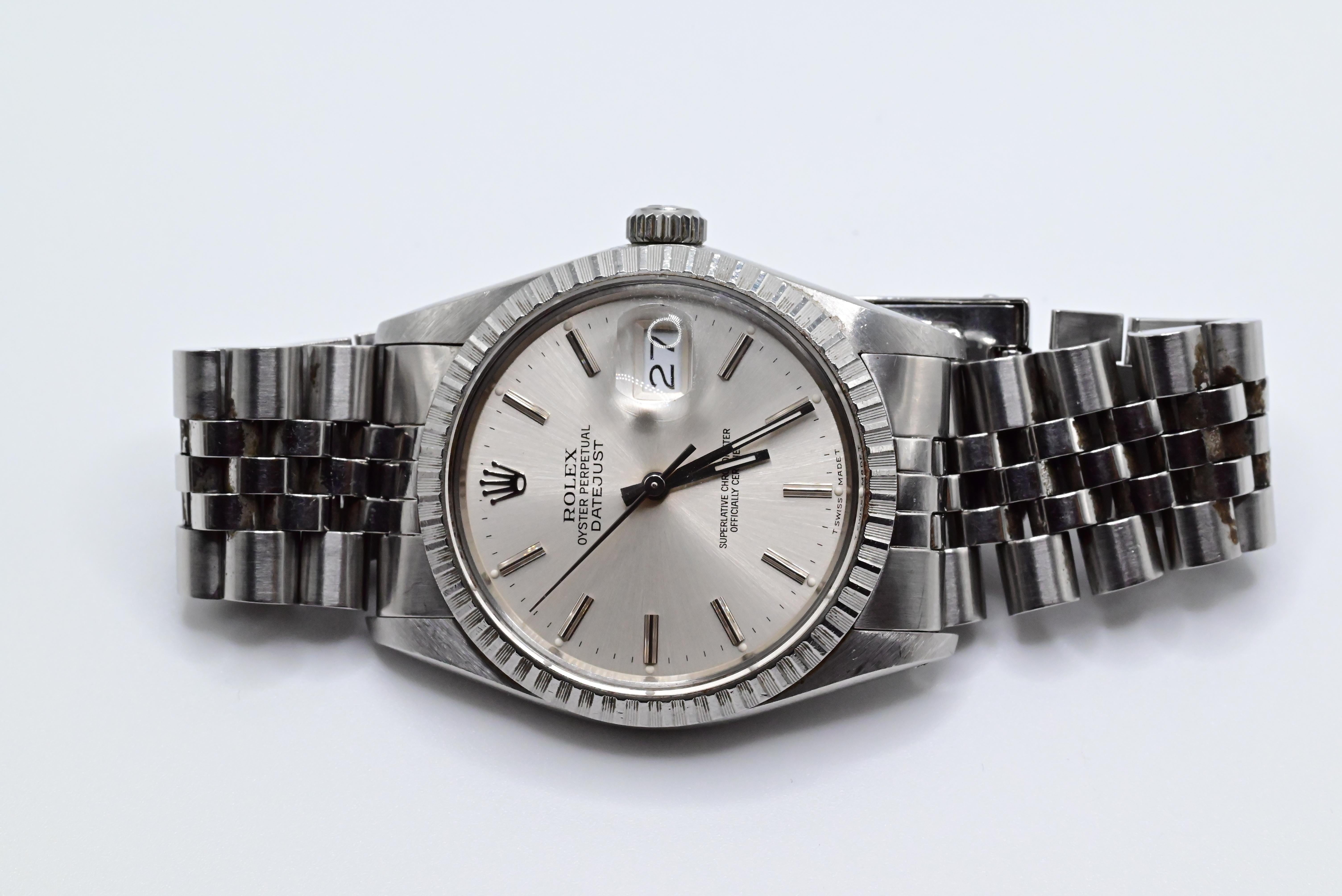 rolex oyster perpetual datejust silver