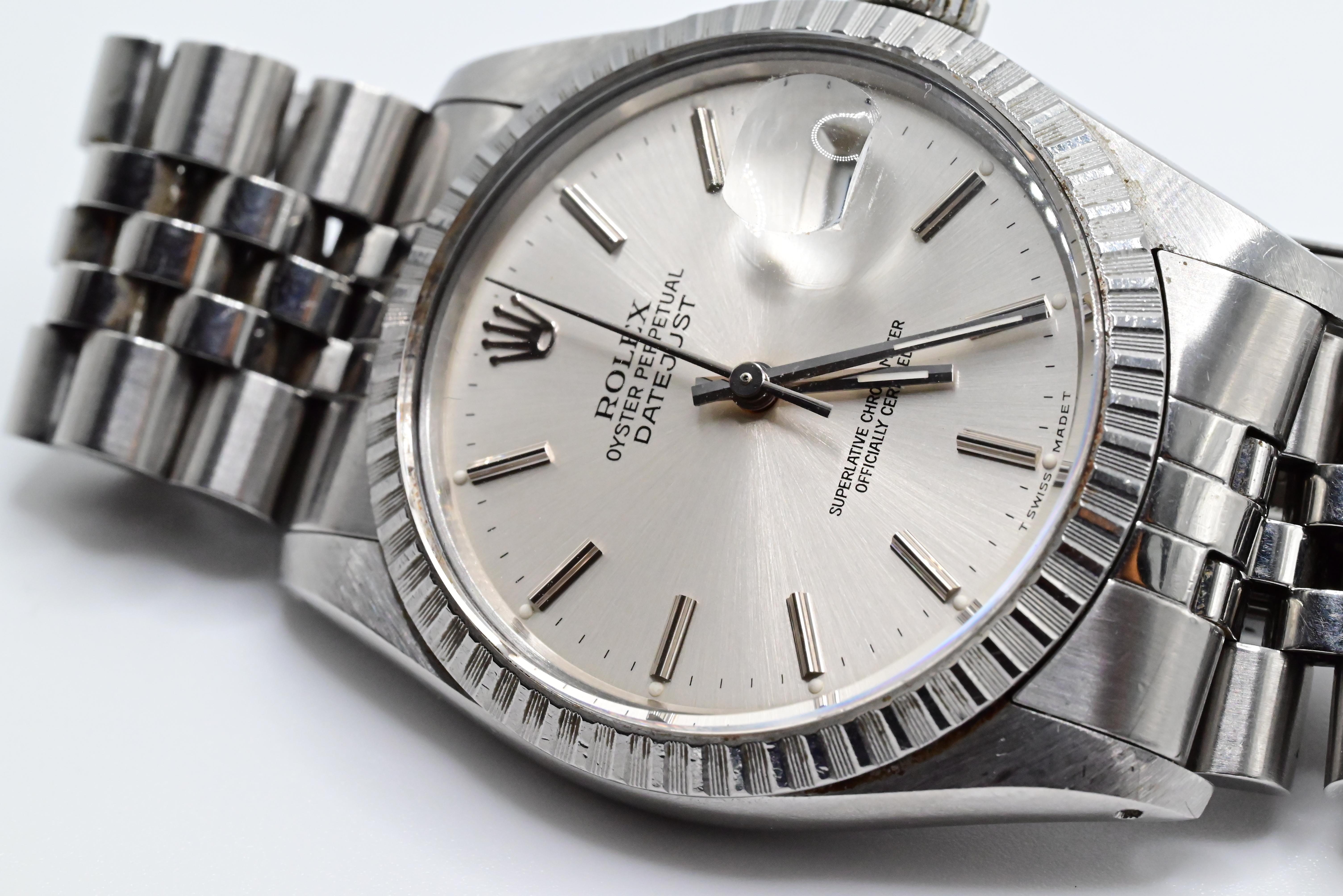 Rolex Perpetual Oyster Stainless Steel Datejust Silver Dial In Good Condition In Media, PA