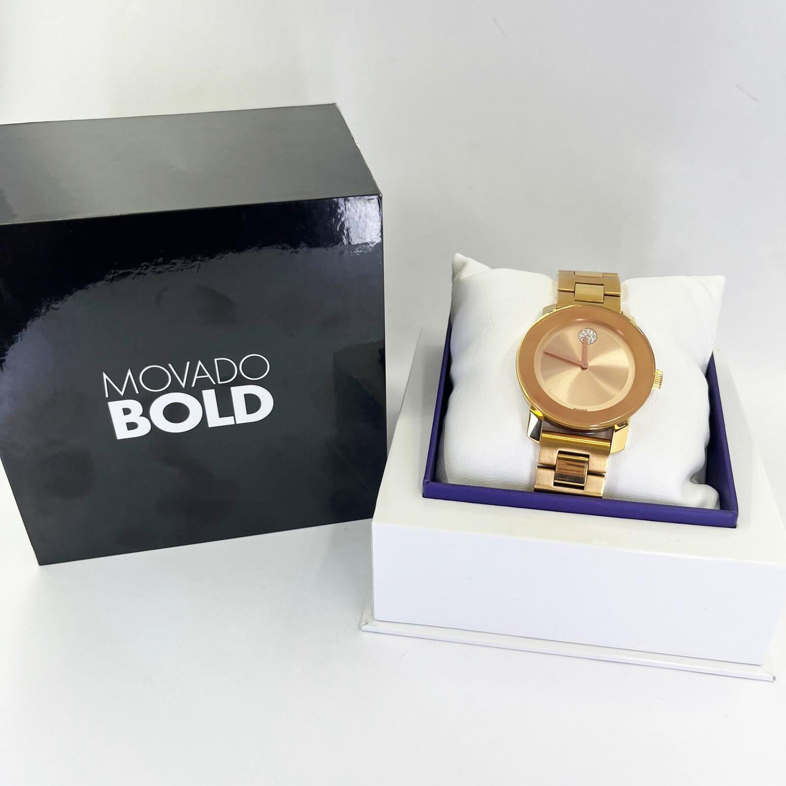 Reloj Movado Bold Cuarzo 36mm Tono Rosa en Bueno estado para la venta en Coral Gables, FL