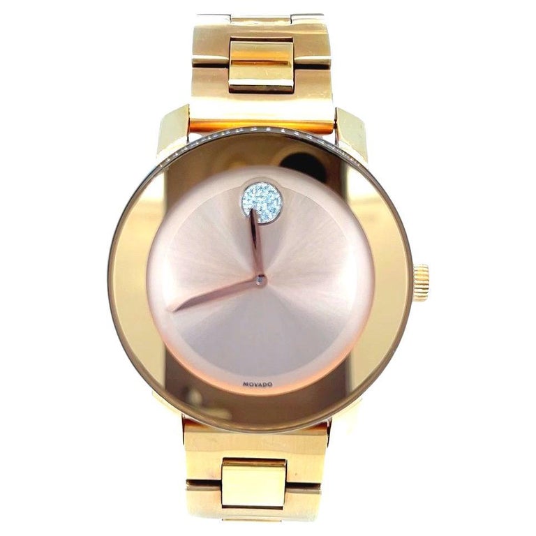 36mm Rose Tone Movado Bold Quartz Watch For Sale at 1stDibs display picture 2