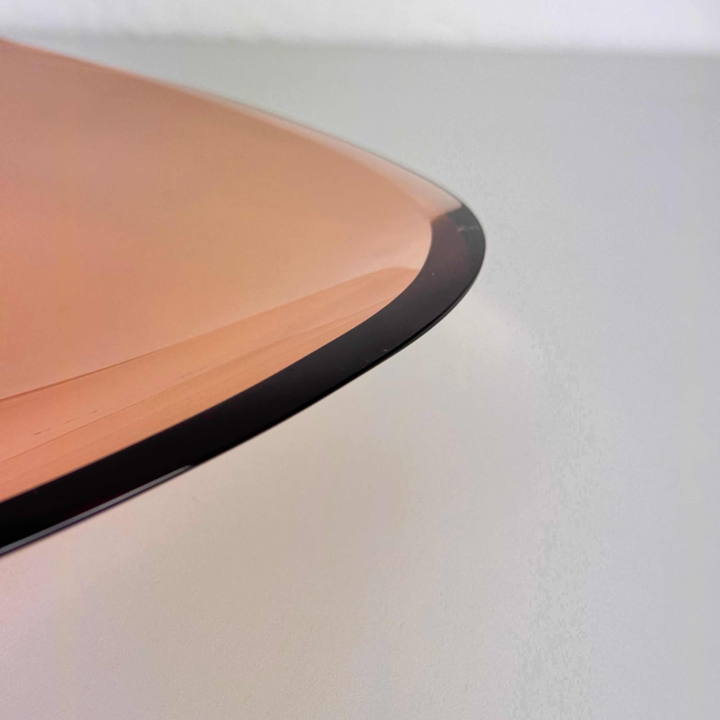 Max Ingrand for Fontana Arte, Large Curved Pink Crystal Centerpiece, 1960s 4