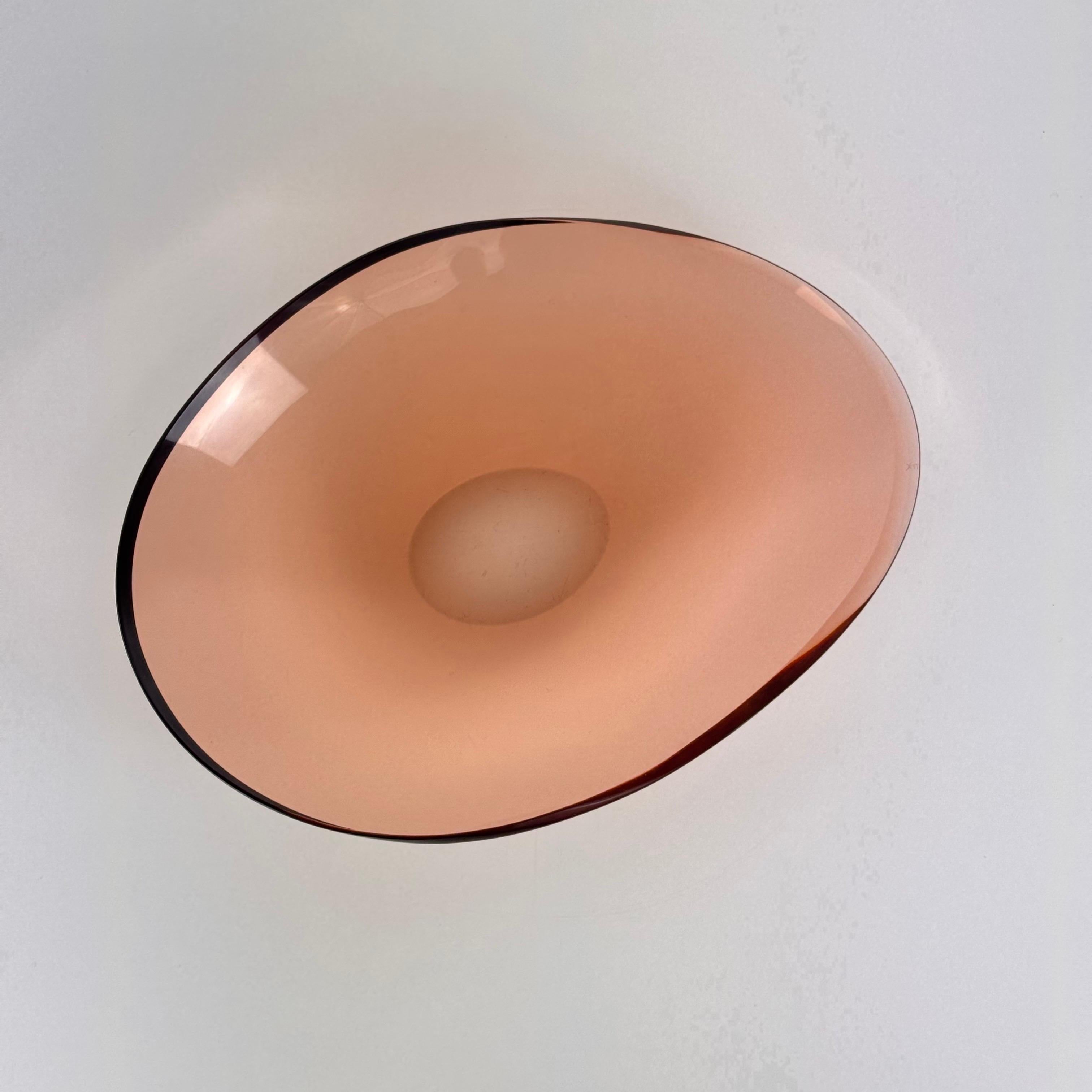 Max Ingrand for Fontana Arte, Large Curved Pink Crystal Centerpiece, 1960s 1