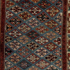 3.6x5 ft Antique Caucasian Shirvan Rug, circa 1880