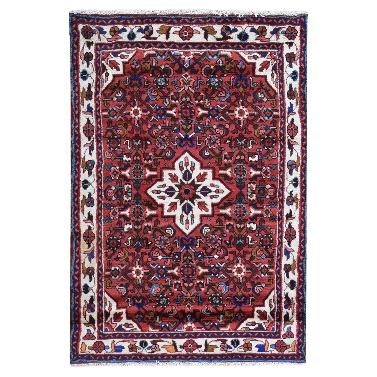 3'6 "x5'1" New Persian Hamadan Flower Medallion Design Hand Knots Rugs (tapis de laine)