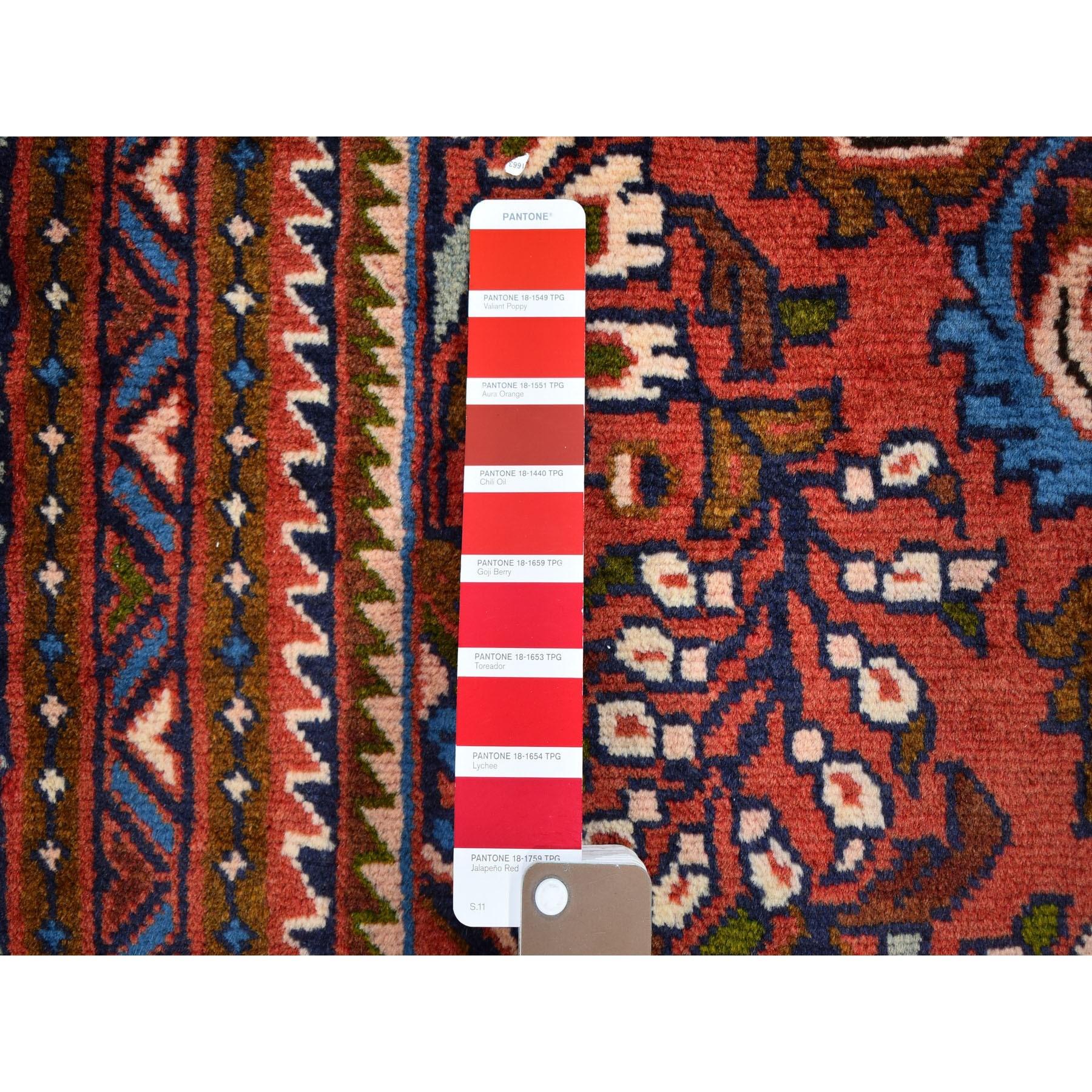 Medievale Tappeto orientale New Persian Lilihan in pura lana annodato a mano 3'6 