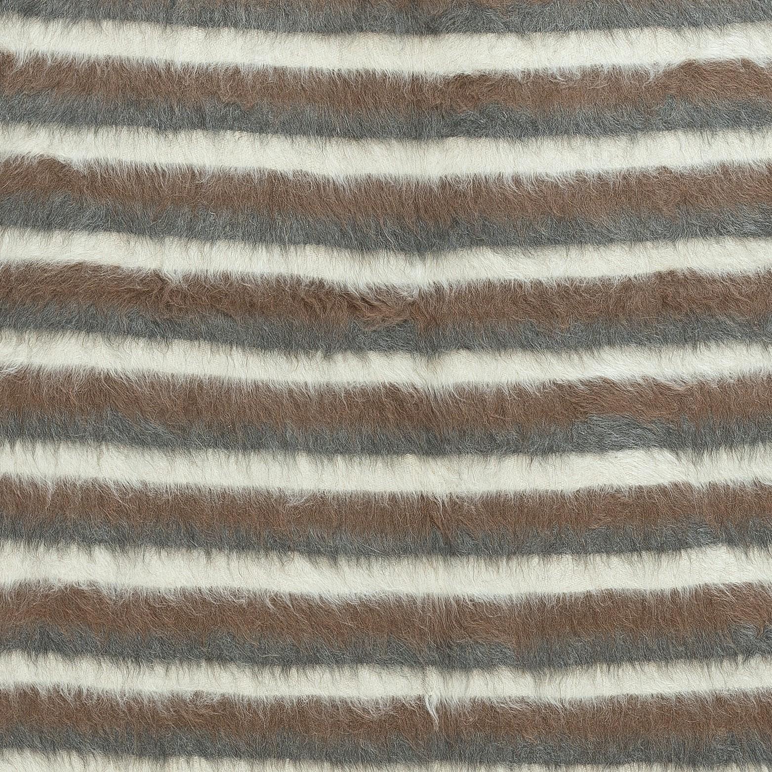 3.6x5.7 Ft Flatweave Kilim Rug. Kurdish Blanket. New Bed Cover. Striped Throw In New Condition For Sale In Spring Valley, NY