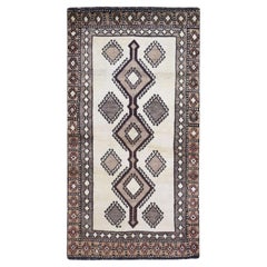 3
6"x6
10" New Persian Gabbeh Geometric Design Undyed Natural Wool Handmade Rug
