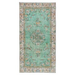 3.6x6.9 Ft Hand-Knotted Vintage Art Deco Chinese Design Wool Accent Rug