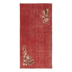 3.6x7.2 Ft Vintage Hand-Knotted Chinese Art Deco Design Red Area Rug