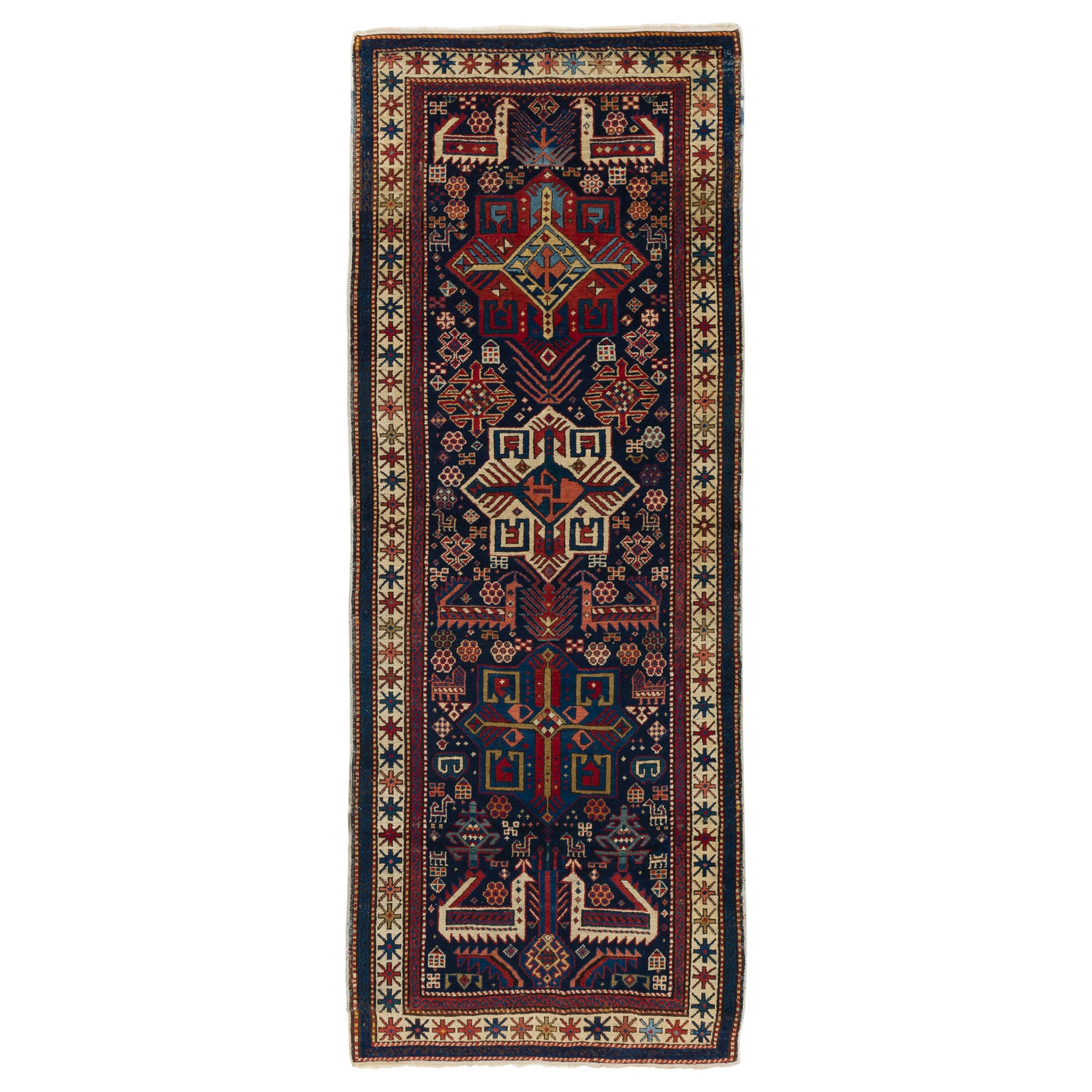 3
6"x9
 Antique Caucasian Shirvan Akstafa Rug, Ca 1890
