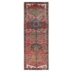 3'6 "x9'8" Brown Soft Wool Vintage Persian Heriz Hand Knots Rugs Oriental Runner