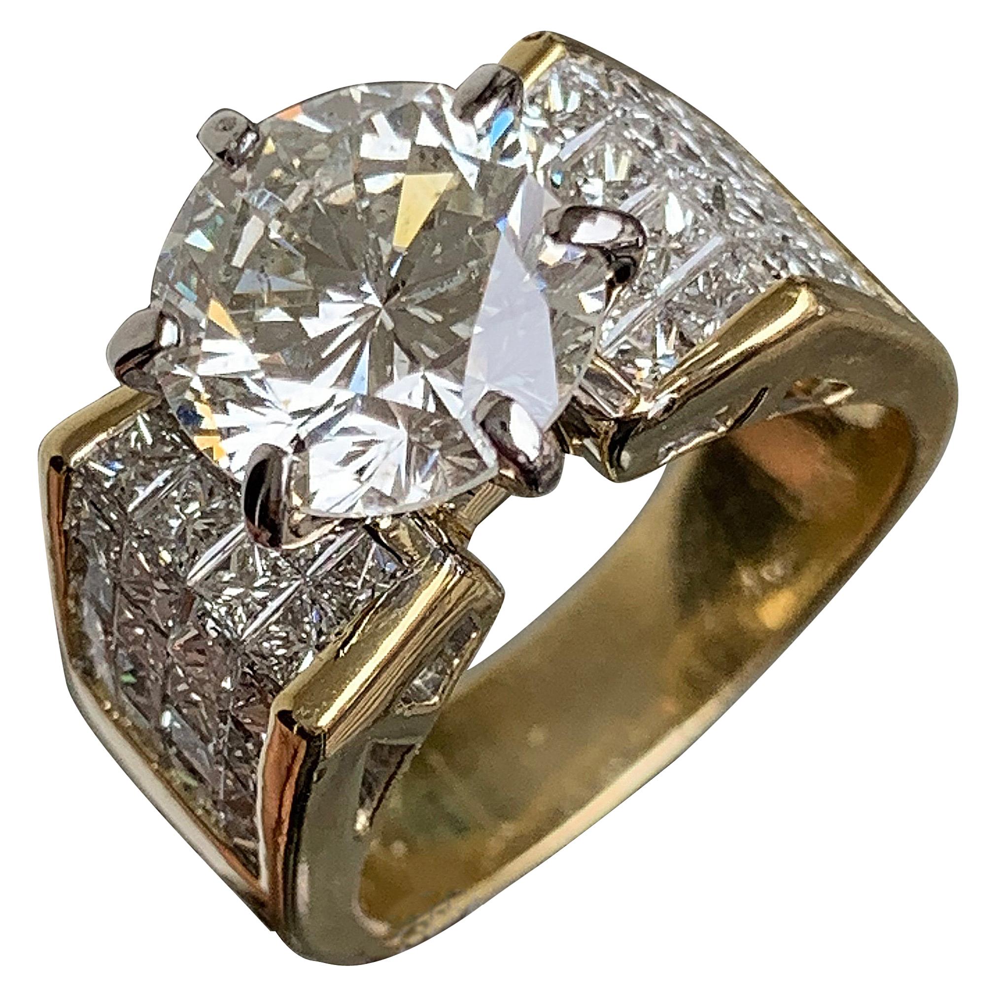 3.7 Carat Approximate Round Center with Invisible Set Diamonds, Ben Dannie